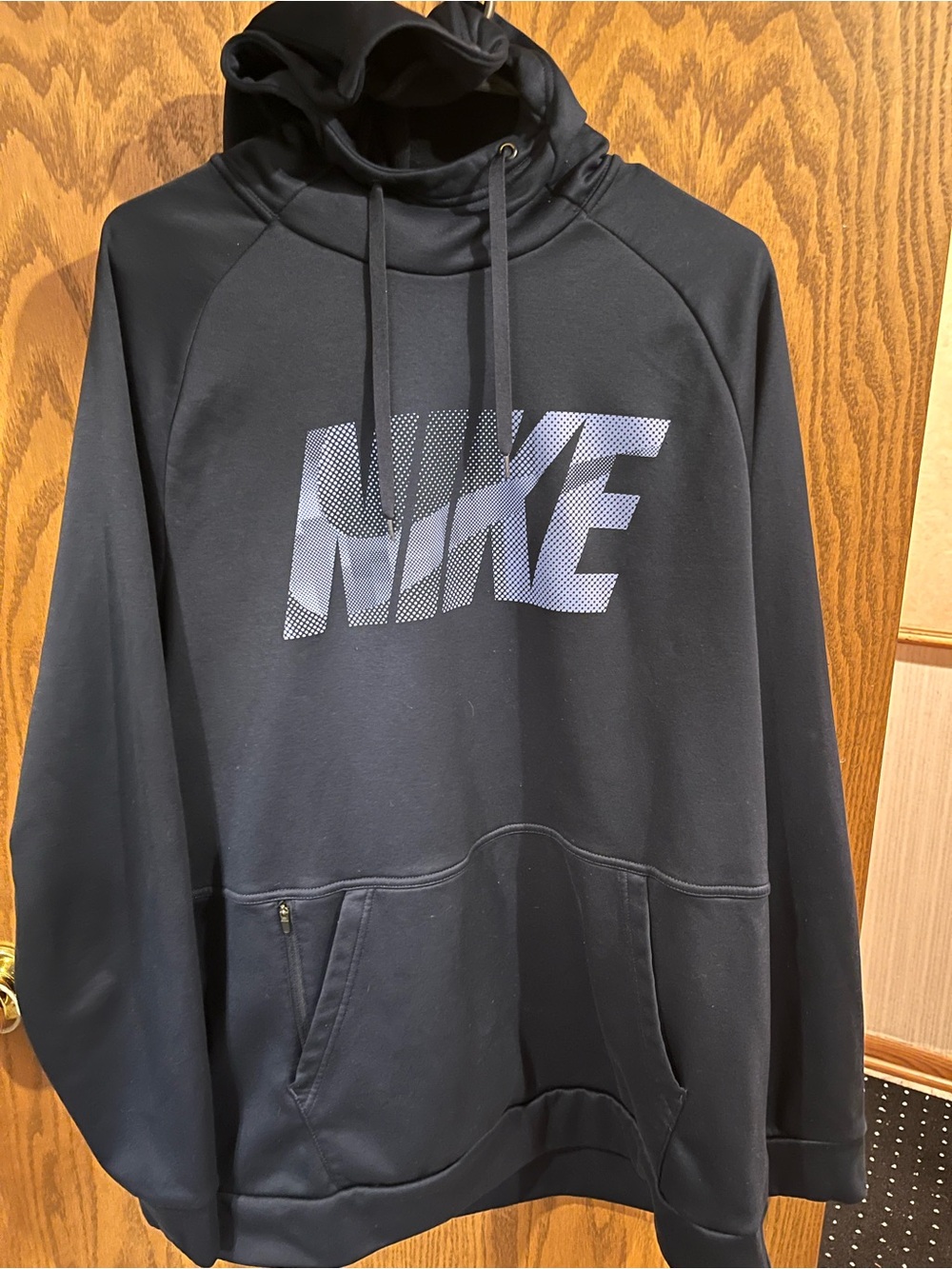 Nike Black Pullover Hoodie with Large Gradient Logo